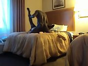 Hotwife wifey sex with black boy in hotel room listen to her groaning