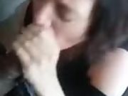 She's sucking that cock like her life depended on it
